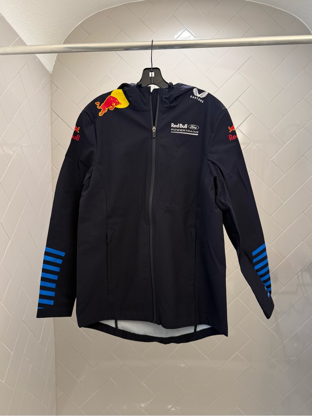Red Bull Racing Navy Performance Softshell Jacket with Hood - Unisex